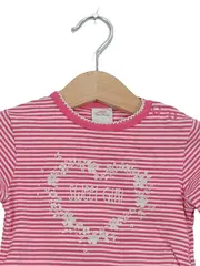 Vorschaubild 2 von Langarmshirt Mädchen Gr. 68 Pink Gestreift Herz Casual