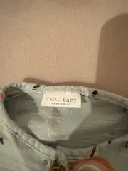 Vorschaubild 4 von Baby Mädchen Kleid Gr. 62 Blau Grafisch Freizeitkleid Baumwolle