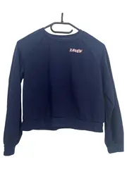 Vorschaubild 1 von Kinder Pullover Gr. 158 Blau Casual Sweatshirt Logo-Print