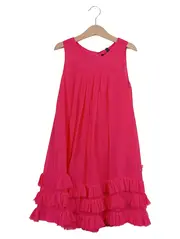 Vorschaubild 1 von Mädchen Sommerkleid Gr. 128 Pink Feminin Rüschen
