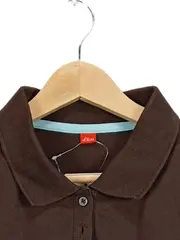 Vorschaubild 2 von Damen Poloshirt Braun Gr. 40/L Kurzarm Basic Baumwolle