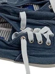 Vorschaubild 4 von Damen Sneaker Low Canvas Blau Gr. 39 Schnürschuhe Casual