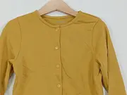 Vorschaubild 2 von Strickjacke Mädchen Gr. 116 Gelb Baumwolle Cardigan Basic