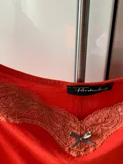 Vorschaubild 3 von Fürstenberg Damen Top mit Spitze Gr. 38/M Orange Feminin