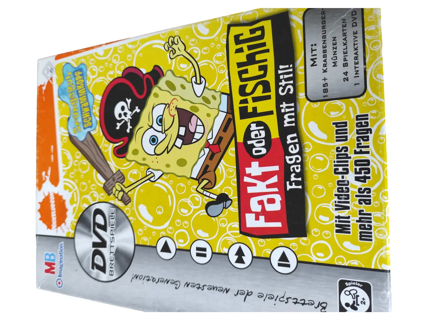 MB SPIELE SpongeBob Schwammkopf Fakt oder FISCHIG Quizspiel DVD Brettspiel