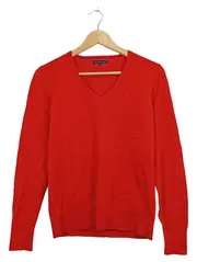 Vorschaubild 1 von Pullover Damen Gr. M Rot V-Ausschnitt Langarm Classic