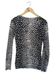 Vorschaubild 2 von Damen Strickjacke Schwarz 34/XS Pailletten Muster Elegant