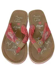 Vorschaubild 2 von Kinder Sandalen Flip Flops Gr. 30 Rot Glitzer Sommer Schuhe