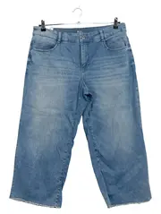 Vorschaubild 1 von Damen Jeans Shorts Capri Gr. 44 Hellblau Stretch Sommer