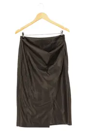 Vorschaubild 1 von Damen Wickelrock Gr. 38/M Schwarz Elegant Midirock