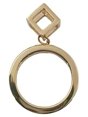 Vorschaubild 1 von Schlüsselanhänger Damen Gold Modern Logo Geometrisch