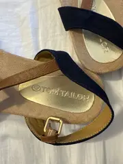 Vorschaubild 2 von Damen Sandalen Gr. 39 Maritim Gestreift Textil Freizeit Schnalle