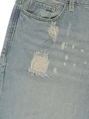 Vorschaubild 3 von Damen Jeans Shorts S Blau Casual Distressed Kurze Hose