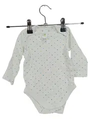 Vorschaubild 1 von Baby Body Langarm Weiß Gr. 68 Sternenmuster