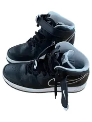 Vorschaubild 2 von Air Force 1 Mid Sneaker Herren Schwarz Weiß Leder Gr. 46