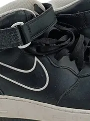 Vorschaubild 4 von Air Force 1 Mid Sneaker Herren Schwarz Weiß Leder Gr. 46