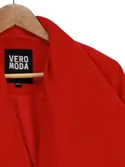 Vorschaubild 2 von Damen Übergangsmantel Gr. 80A Rot Elegant mit Gürtel