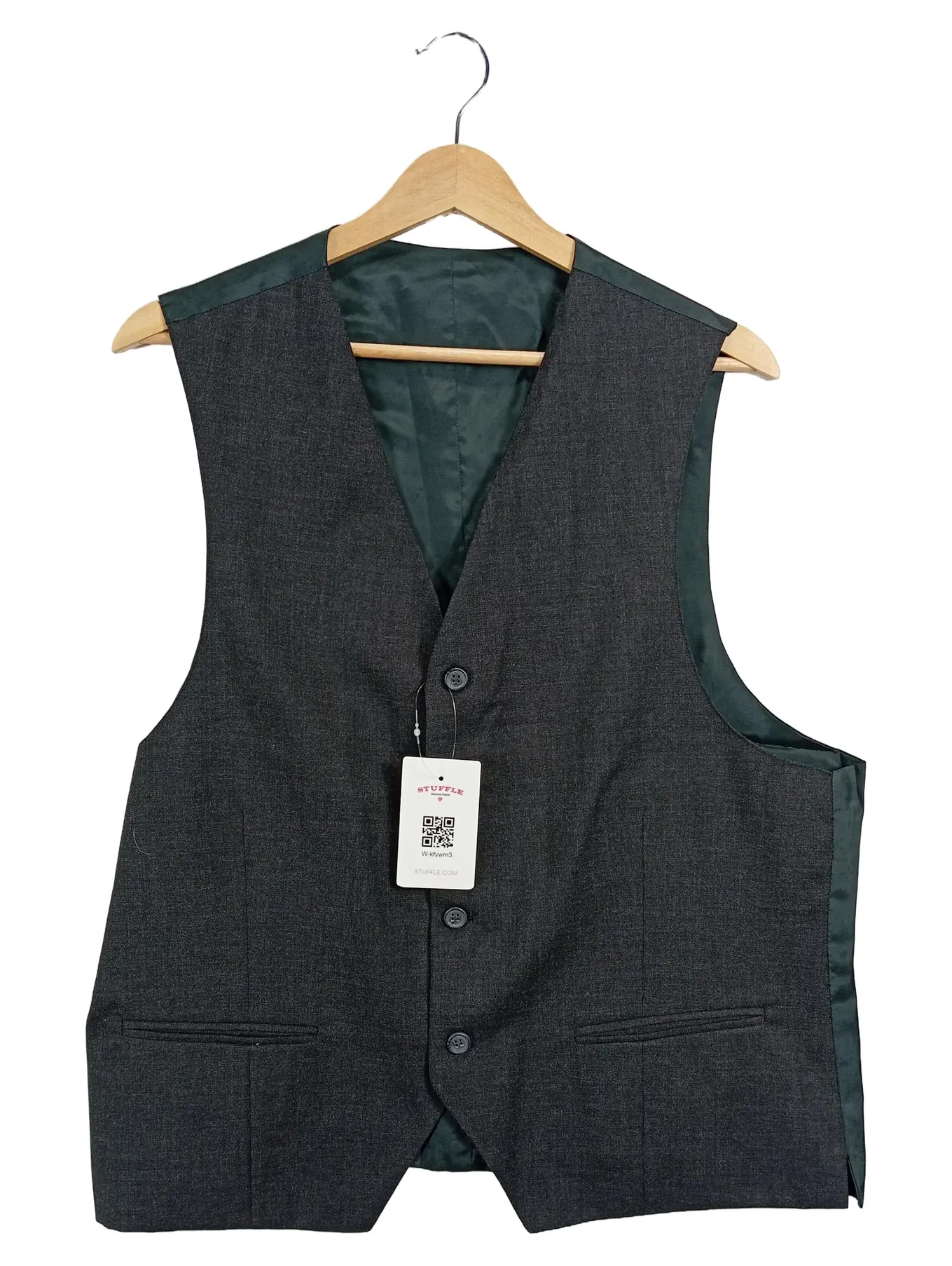 STUPPER Woolmark Anzugweste Herren Grau Gr. 52/XL Business Weste