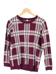 Vorschaubild 1 von Damen Pullover Gr. 38/M Lila Kariert