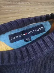 Vorschaubild 2 von Pullover Herren XXL Gestreift Gelb Blau Baumwolle