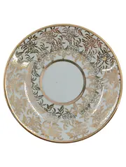 Vorschaubild 1 von Unterteller Keramik Gold Blumenmuster Klassisch 11 cm