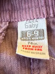 Vorschaubild 6 von Baby Cord Latzkleid Mädchen Gr. 74 Lila Baumwolle