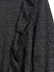 Vorschaubild 2 von Q/S by s.Oliver Damen Pullover Gr. M Schwarz Glitzer Rüschen Metallic