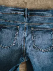 Vorschaubild 4 von Damen Jeans Shorts Gr. 27 Blau Casual Bermuda