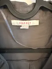 Vorschaubild 3 von Damen Hemdbluse Gr. 34/XS Grau Langarm Viskose Baumwolle