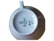 Vorschaubild 2 von Sosen Tasse Unterteller Porzellan Weiß Klassisch Metallic 2tlg