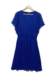 Vorschaubild 1 von Damen Freizeitkleid Gr. 42 Blau Feminin Midikleid Sommer