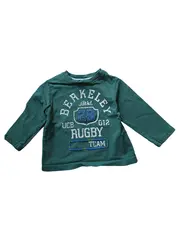 Vorschaubild 1 von Kinder Langarmshirt Gr. 74 Grün Rugby Casual
