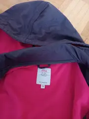 Vorschaubild 4 von Damen Outdoorjacke Gr. 176/XL Grau Pink Kapuze Windjacke