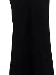 Vorschaubild 5 von Neckholder Cocktailkleid Damen Gr. 34/XS Schwarz Elegant Strukturmuster