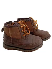 Vorschaubild 1 von Kinder Stiefel Boots Braun Leder Gr. 22 Outdoor Schnürung