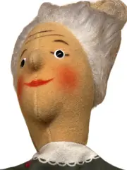 Vorschaubild 2 von Handpuppe Oma Großmutter 7052/28 Grün Vintage 29cm