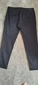 Vorschaubild 2 von Damen Stoffhose Chino Schwarz Gr. 44 Baumwolle Stretch
