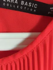 Vorschaubild 6 von Damen Sommerkleid Gr. 36/S Orange Modern Falten