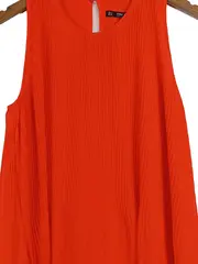 Vorschaubild 2 von Damen Sommerkleid Gr. 36/S Orange Modern Falten