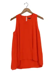 Vorschaubild 1 von Damen Sommerkleid Gr. 36/S Orange Modern Falten