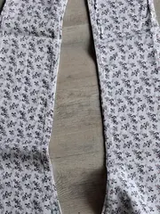 Vorschaubild 4 von Kinder Stoffhose Blumenmuster Weiß Gr. 164 Casual Baumwolle