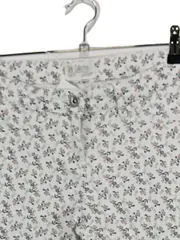 Vorschaubild 2 von Kinder Stoffhose Blumenmuster Weiß Gr. 164 Casual Baumwolle