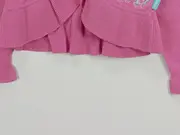 Vorschaubild 3 von Strickjacke Mädchen Gr. 98 Rosa Bestickt Rüschen Baumwolle