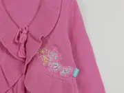 Vorschaubild 2 von Strickjacke Mädchen Gr. 98 Rosa Bestickt Rüschen Baumwolle