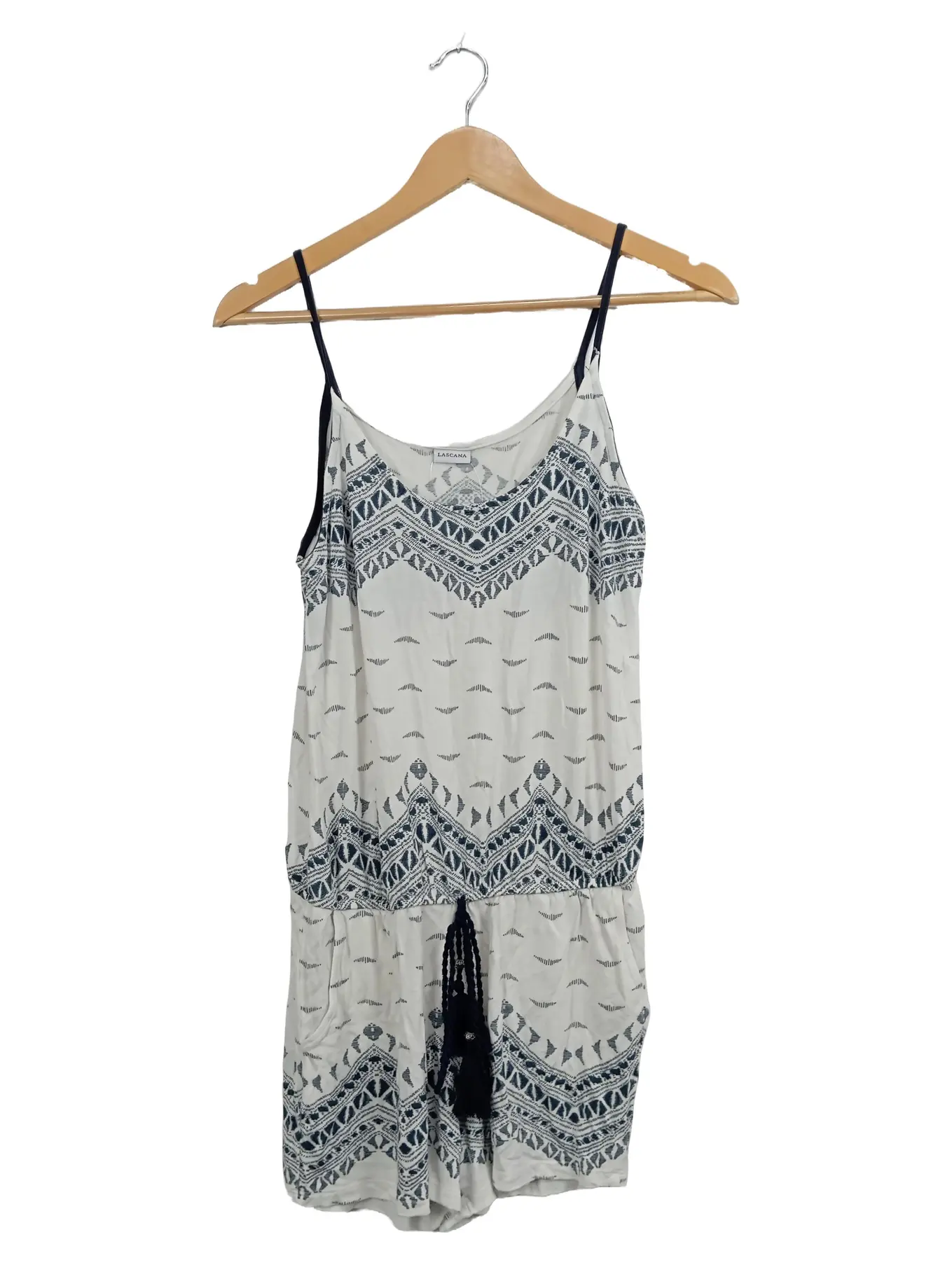 LASCANA Damen Jumpsuit Kurz Weiß Ethno Gr. 34;XS