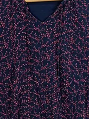 Vorschaubild 3 von Damen T-Shirt Blumenmuster Gr. 36/S Blau Casual