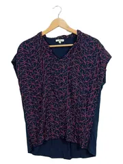 Vorschaubild 1 von Damen T-Shirt Blumenmuster Gr. 36/S Blau Casual