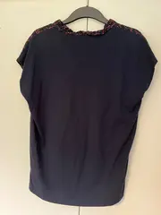 Vorschaubild 2 von Damen T-Shirt Blumenmuster Gr. 36/S Blau Casual