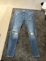Vorschaubild 2 von Herren Destroyed Jeans Größe 44 Blau Streetwear