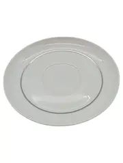 Vorschaubild 1 von Thomas Germany Untertasse Unterteller Porzellan Weiß Silberrand 15cm
